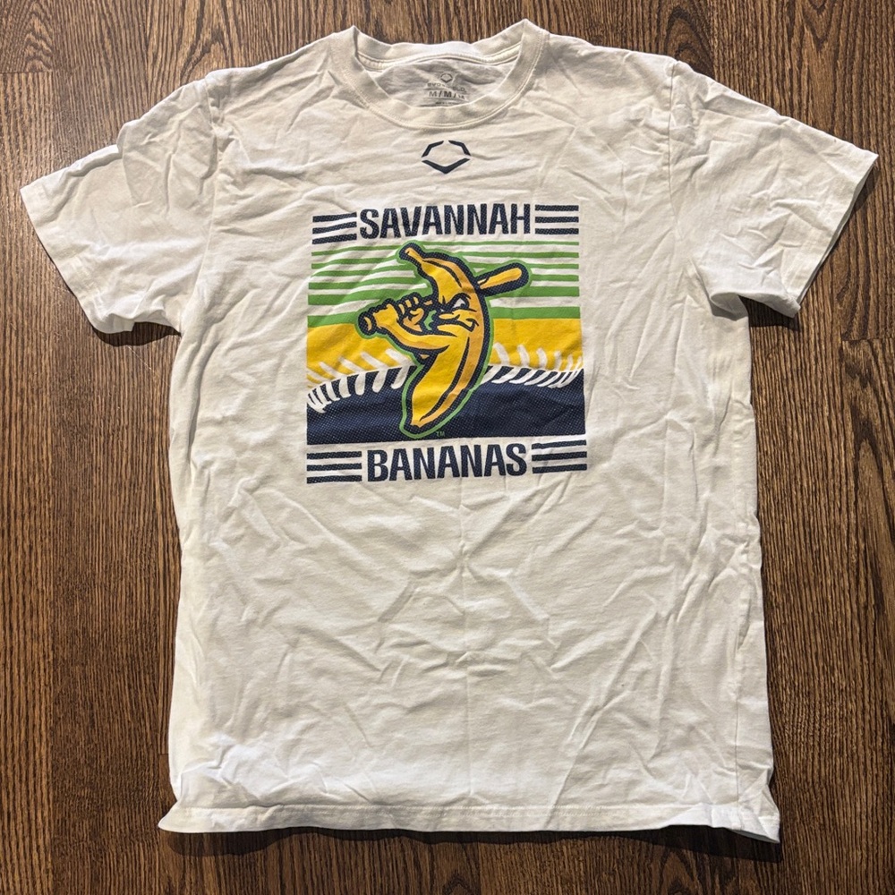 Savannah Bananas Graphic Tee - White with Yellow & Navy